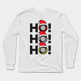 Ho! Ho! Ho! F1 Tyre Compound Christmas Hat Design Long Sleeve T-Shirt